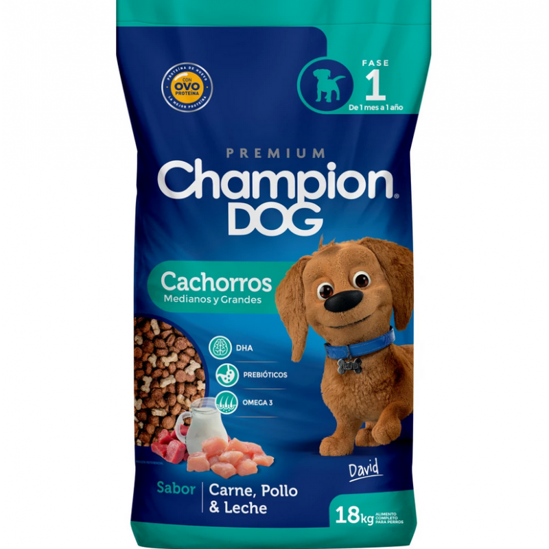 Champion dog cachorro carne 18 kg