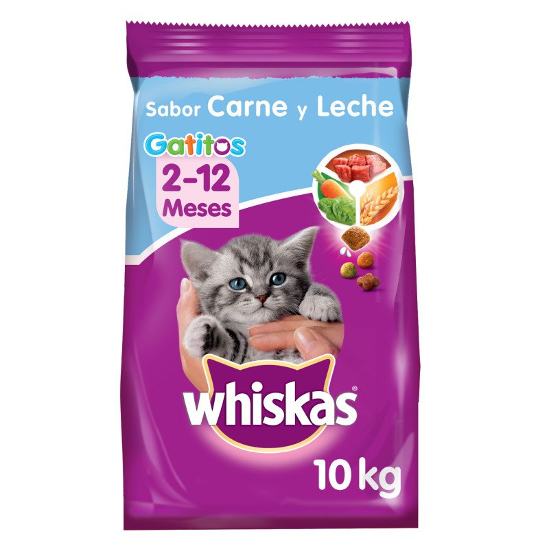 Whiskas gatito 2-12 carne 10 kg