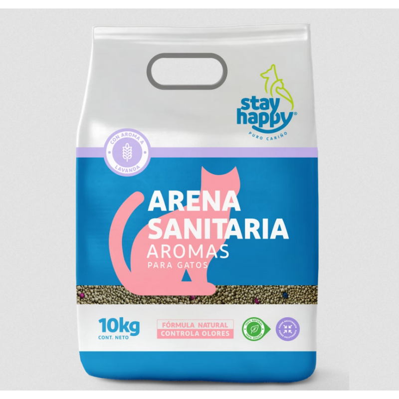Arena Stay Happy aglutinante lavanda 10 kg