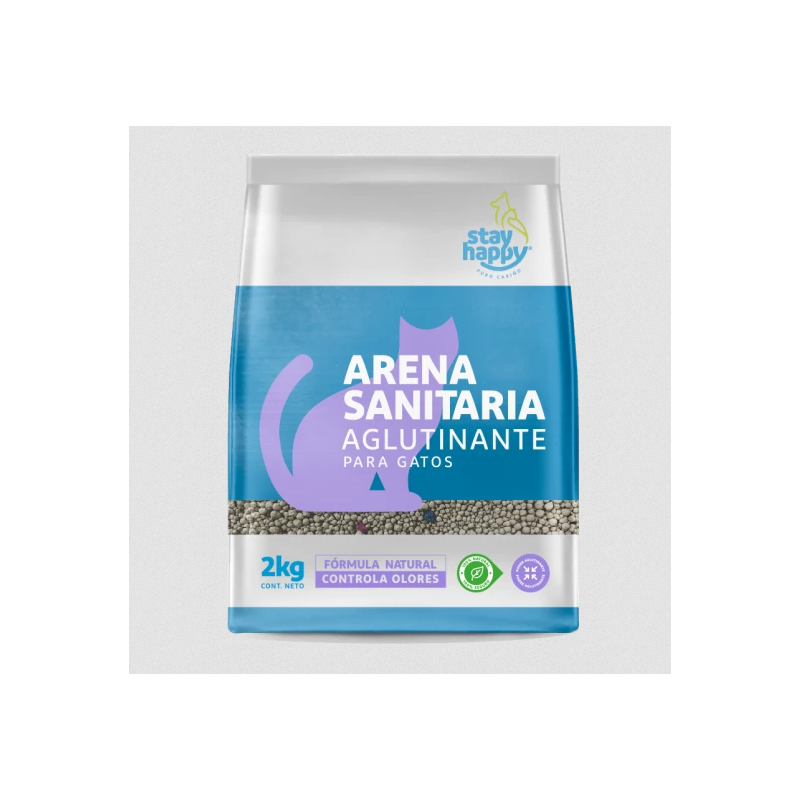 Arena Stay Happy aglutinante manzana 2 kg