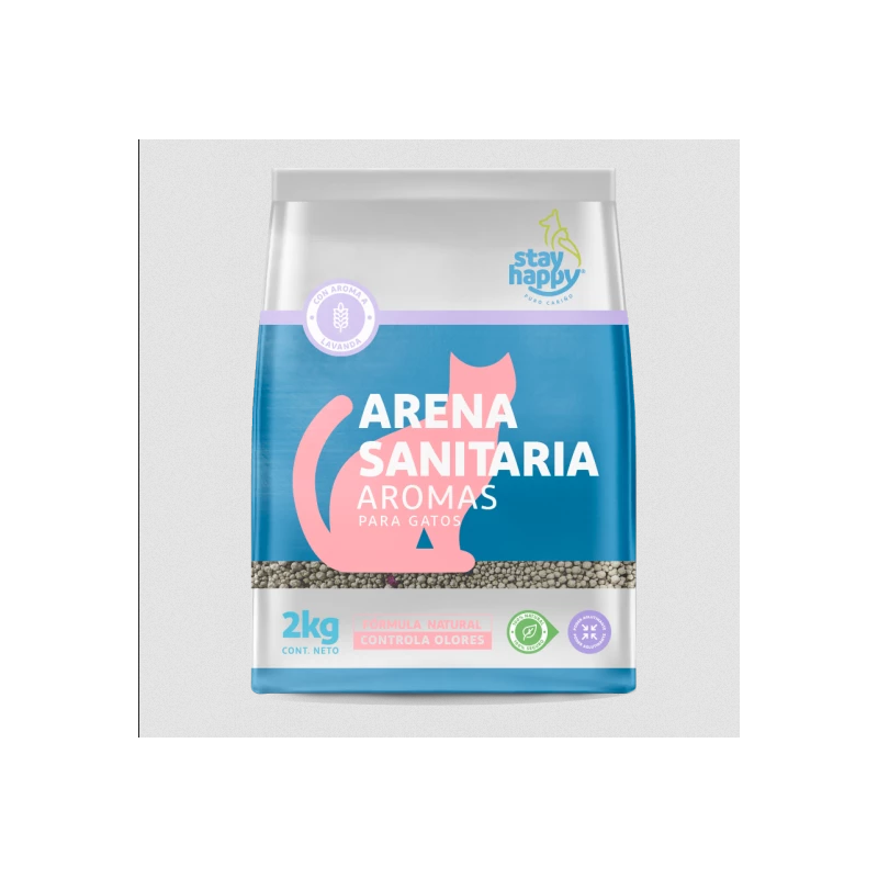 Arena Stay Happy aglutinante lavanda 2 kg