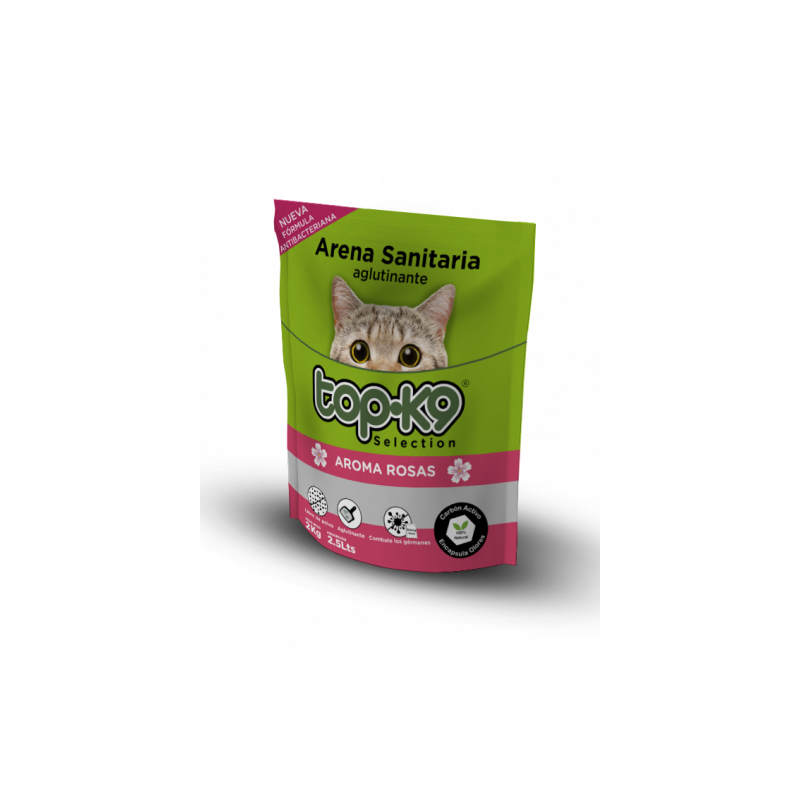 Arena Topk9 aglutinante rosas 2 kg